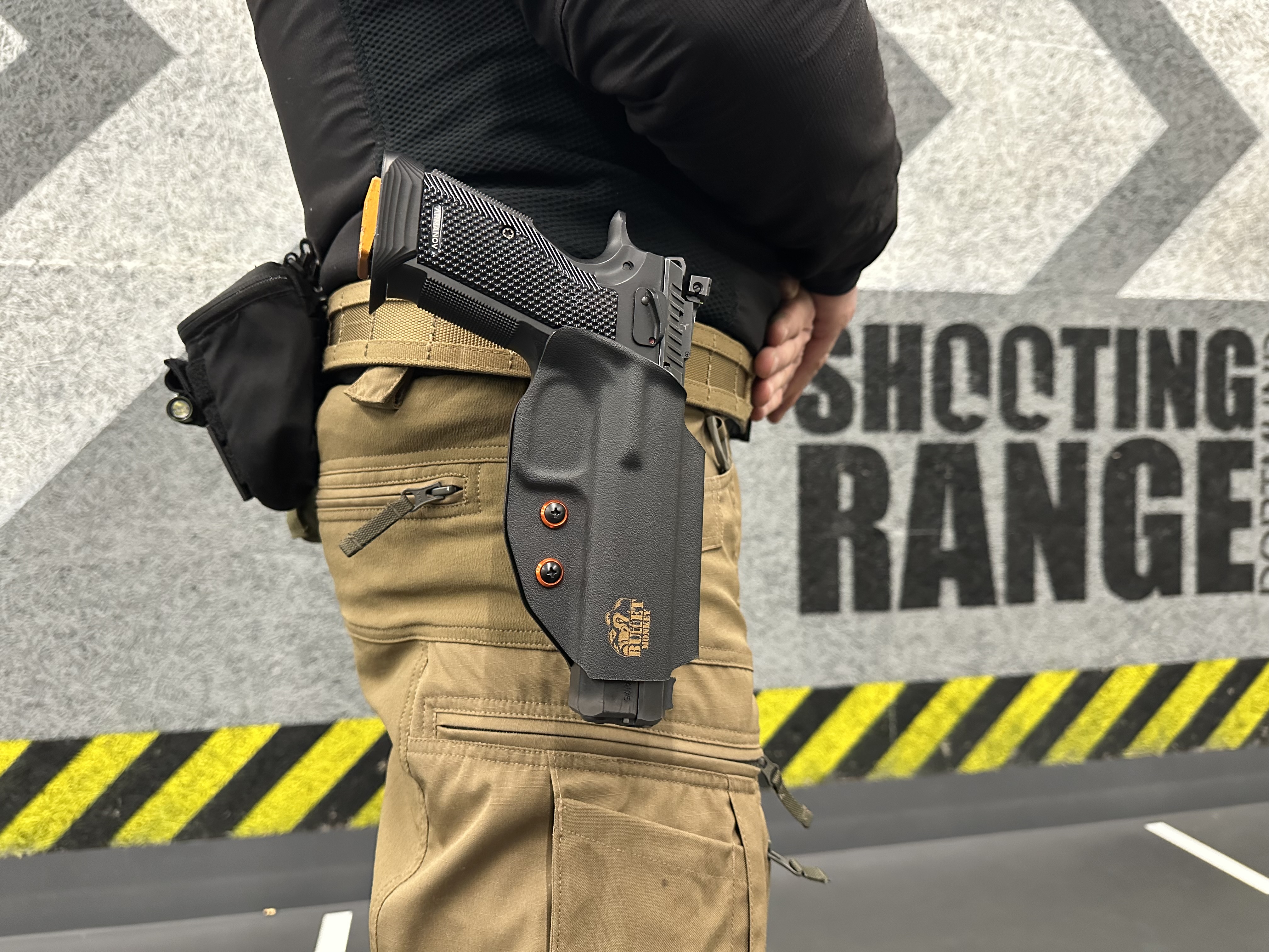 CZ TS 2 Orange OWB Holster Rechtshänder Black